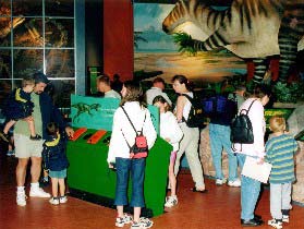 visitors at dinosaur isle